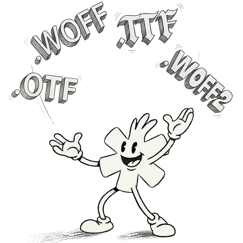 Mascot Asterisk Font Formats