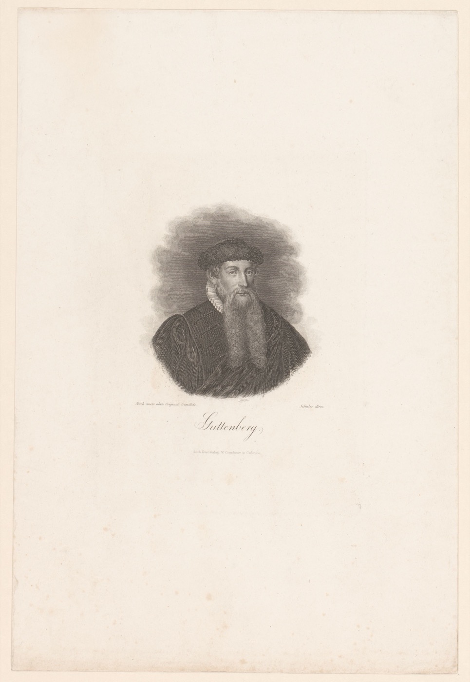 Portrait de Johannes Gutenberg. Rijksmuseum, via Wikimedia Commons, CC0.